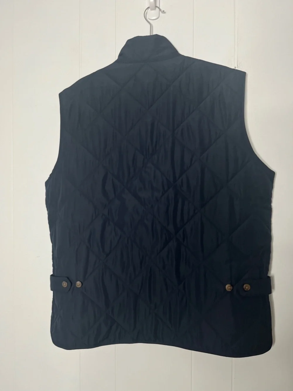 J. Crew Navy Quilted Men's Vest Size L Country Preppy Layering Fall